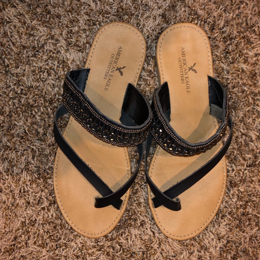 American Eagle Beaded Sandals